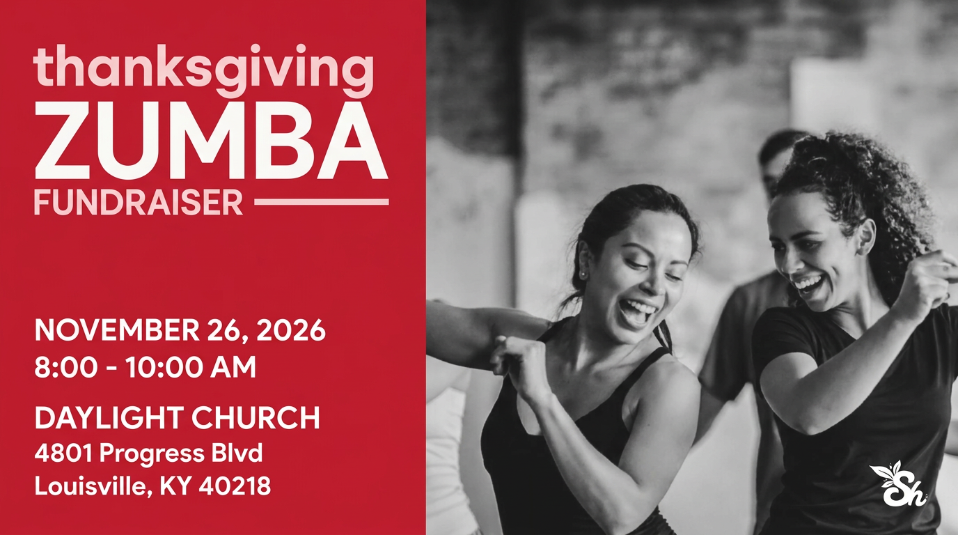 Thanksgiving Zumba Fundraiser — November 26, 2026 at Daylight Church, Louisville